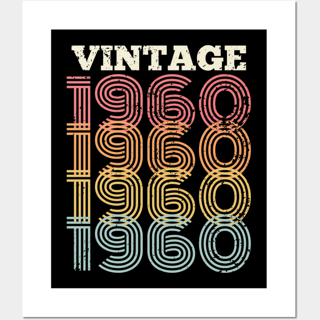 60th birthday gifts for men and women 1960 gift 60 years old Wall Art by CheesyB